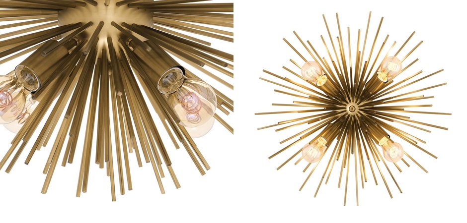 Потолочный светильник Ceiling Lamp Boivin Brass Потолочный светильник Ceiling Lamp Boivin Brass - Loft-Concept во Владивостоке
