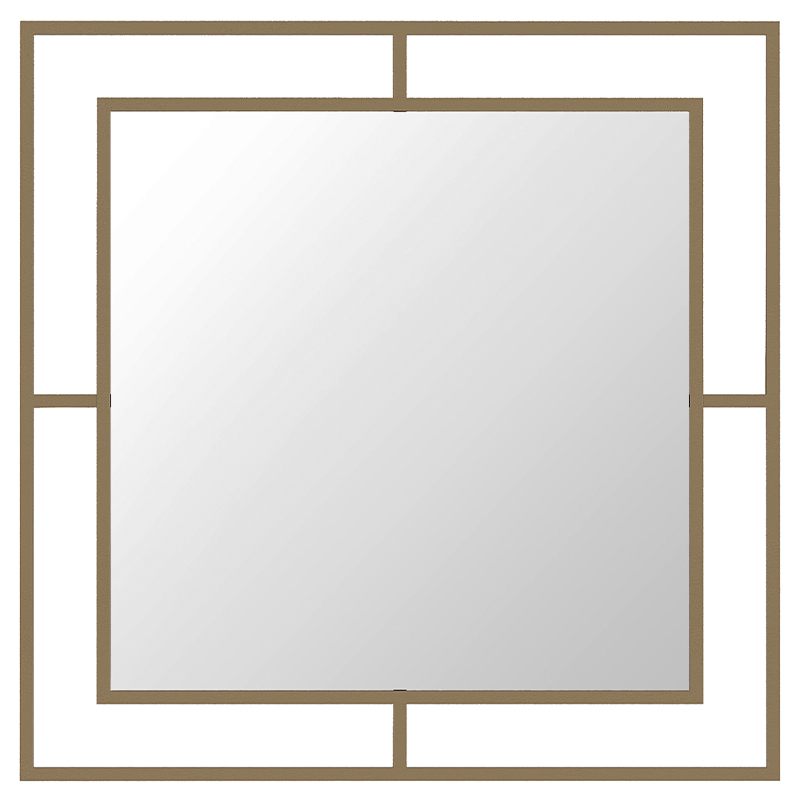 Настенное зеркало квадратной формы в металлической раме золотого цвета CORNER MIRROR GOLD Золотой Настенное зеркало квадратной формы в металлической раме золотого цвета CORNER MIRROR GOLD Золотой во Владивостоке | Loft Concept