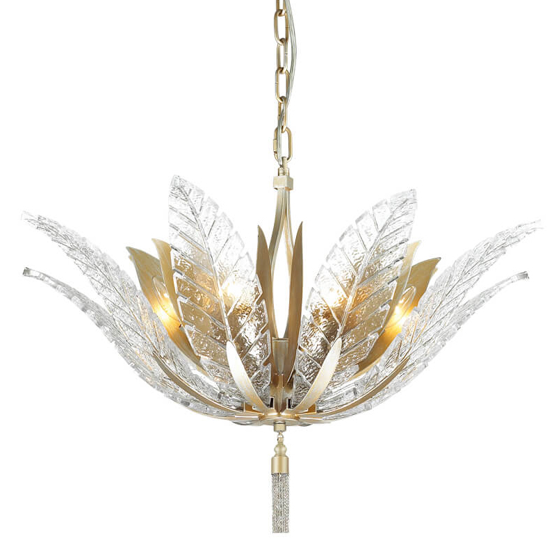 Люстра Glass Petals Chandelier 75 Золотой Прозрачный (Transparent) Люстра Glass Petals Chandelier 75 Золотой Прозрачный (Transparent) во Владивостоке | Loft Concept