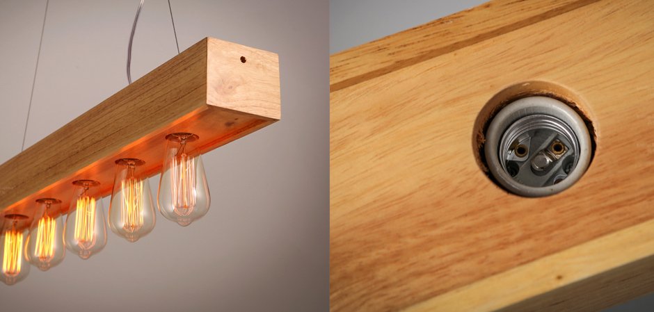 Люстра Loft Wooden Lighting Line Pendant Люстра Loft Wooden Lighting Line Pendant - Loft-Concept во Владивостоке