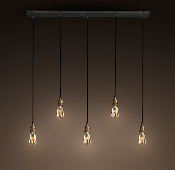 Подвесной светильник Loft Industrial Mono 5 Черный Подвесной светильник Loft Industrial Mono 5 Черный во Владивостоке | Loft Concept