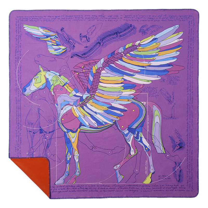 Плед Hermes Pegasus Purple Plaid Мульти Лиловый Плед Hermes Pegasus Purple Plaid Мульти Лиловый во Владивостоке | Loft Concept