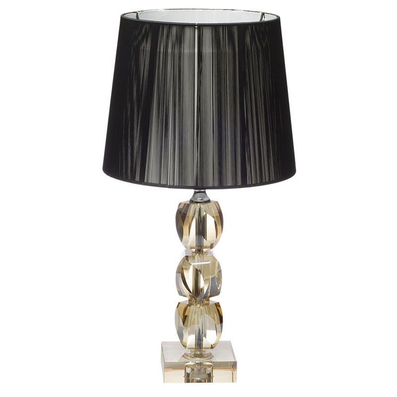 Настольная лампа Gold Crystal Base Table Lamp Черный Настольная лампа Gold Crystal Base Table Lamp Черный во Владивостоке | Loft Concept