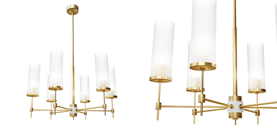 Люстра Дизайнерская Candle Holder из Сатинированной Латуни Люстра Дизайнерская Candle Holder из Сатинированной Латуни - Loft-Concept во Владивостоке