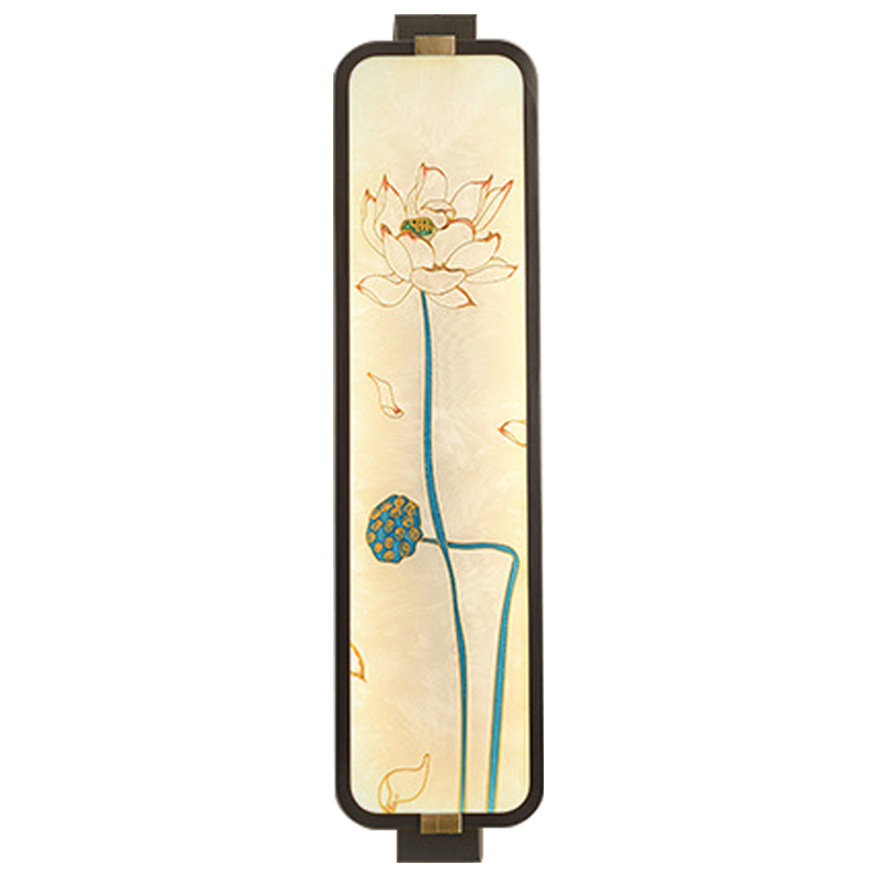 Настенный светильник Lotus Oriental Scenes Wall Lamp Темная медь Бежевый Мульти Настенный светильник Lotus Oriental Scenes Wall Lamp Темная медь Бежевый Мульти во Владивостоке | Loft Concept