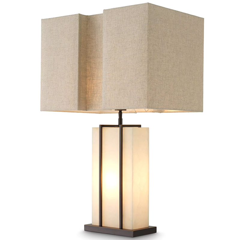 Настольная лампа Eichholtz Table Lamp Graham Темная бронза Бежево-серый Кремовый Настольная лампа Eichholtz Table Lamp Graham Темная бронза Бежево-серый Кремовый во Владивостоке | Loft Concept