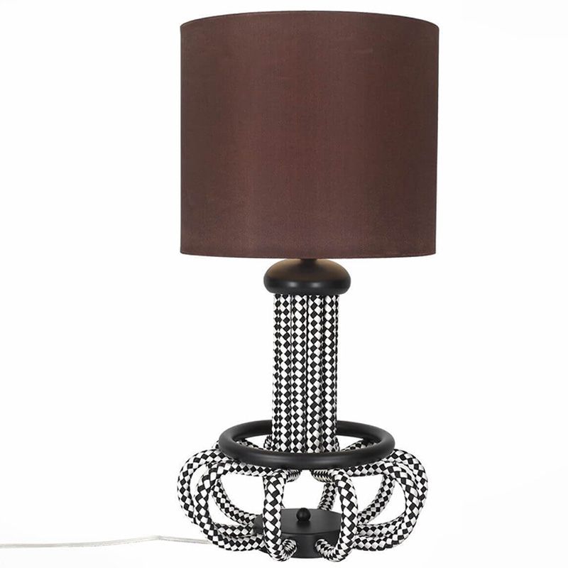 Дизайнерская Настольная лампа Belcalis table lamp Черно-белый Коричневый Дизайнерская Настольная лампа Belcalis table lamp Черно-белый Коричневый во Владивостоке | Loft Concept