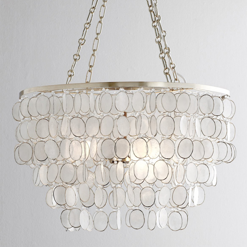 Люстра из ракушек SHELL Chandelier 61 Перламутровый Люстра из ракушек SHELL Chandelier 61 Перламутровый во Владивостоке | Loft Concept