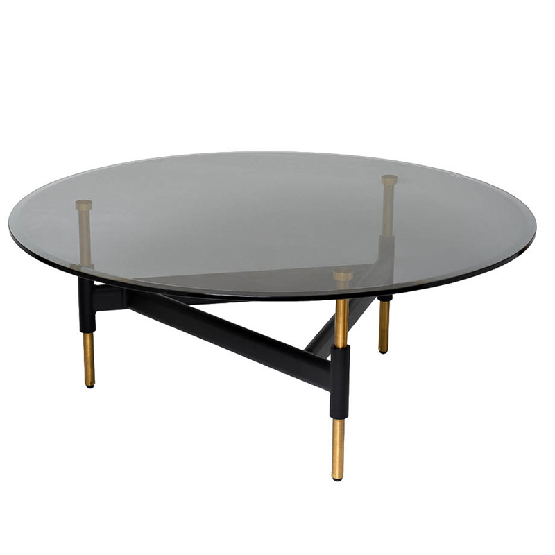 Кофейный стол Monreale Dark Glass Черный Золотой Кофейный стол Monreale Dark Glass Черный Золотой во Владивостоке | Loft Concept