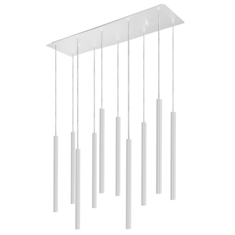 Светильник Trumpet Rectangle White 10 плафонов Белый Светильник Trumpet Rectangle White 10 плафонов Белый во Владивостоке | Loft Concept