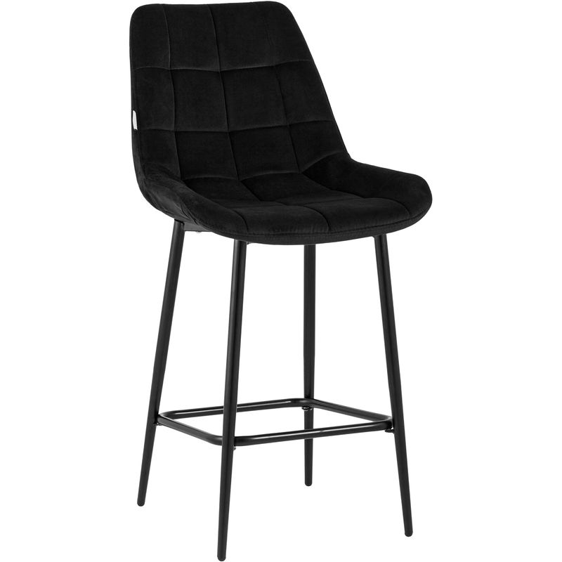 Стул Полубарный NANCY Chair посадка 65 см Черный Велюр Черный Стул Полубарный NANCY Chair посадка 65 см Черный Велюр Черный во Владивостоке | Loft Concept