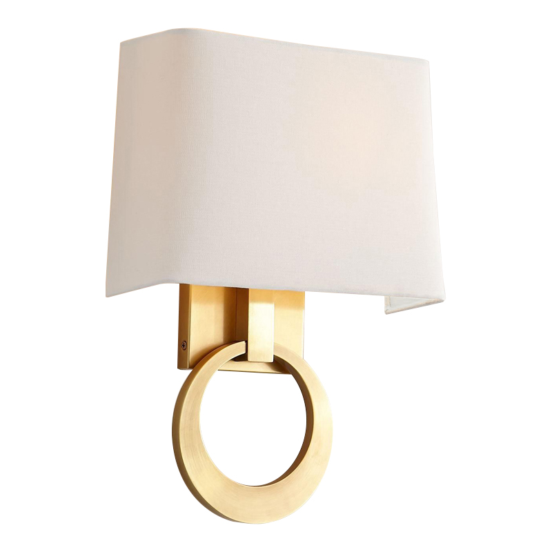 Бра Dana Sconce Brass Ring Латунь Белый Бра Dana Sconce Brass Ring Латунь Белый во Владивостоке | Loft Concept