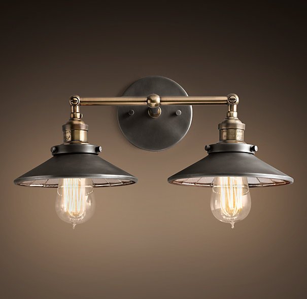 Бра Loft Cone 20th c.Factory filament Pendant Reflector Double Черный Бра Loft Cone 20th c.Factory filament Pendant Reflector Double Черный во Владивостоке | Loft Concept