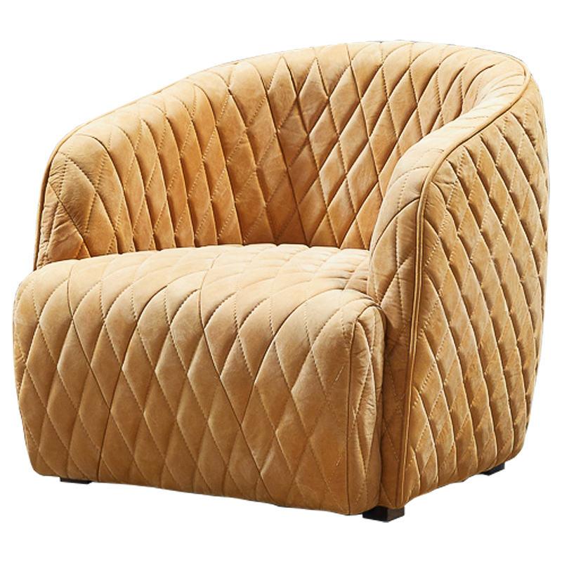 Кресло Rhombuses Upholstery Armchair Milk Caramel Карамель Коричневый во Владивостоке | Loft Concept 