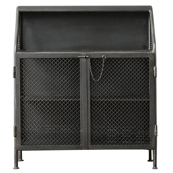 Бар металлический в стиле Лофт Vintage French Factory Bar Cart Черный Бар металлический в стиле Лофт Vintage French Factory Bar Cart Черный во Владивостоке | Loft Concept