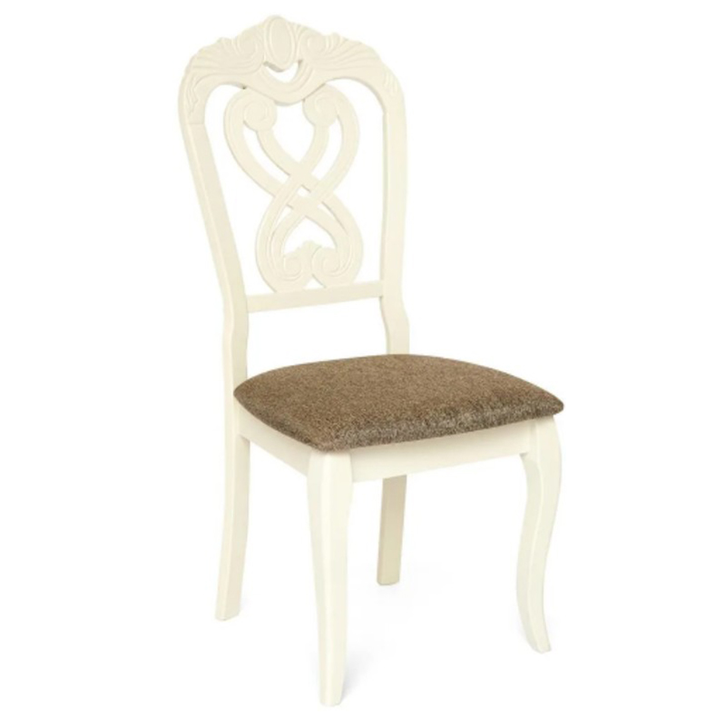Стул Viktoria Chair Белый Коричневый во Владивостоке | Loft Concept 