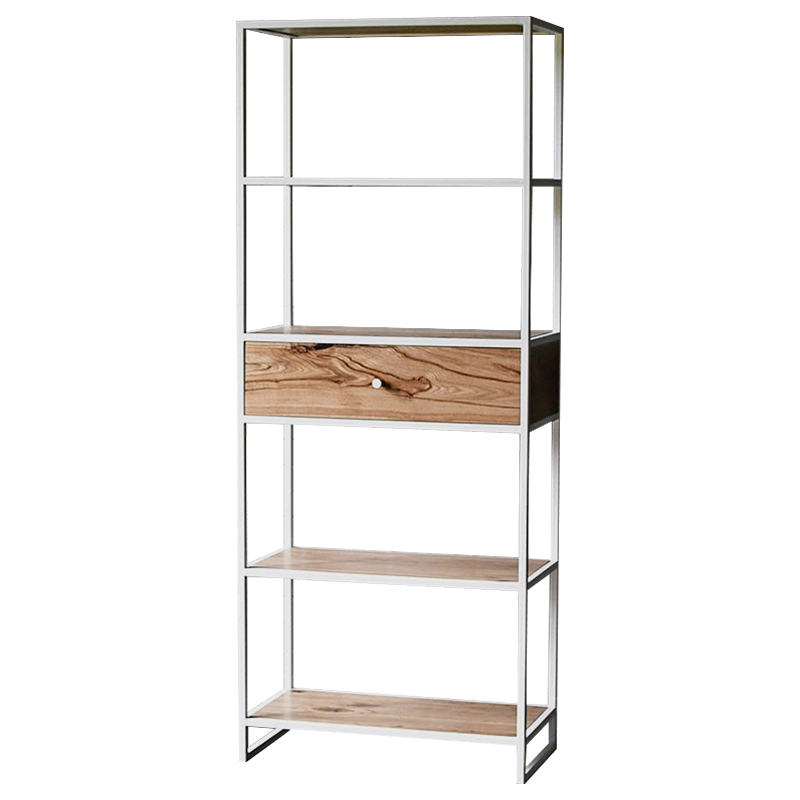 Стеллаж Reeve Industrial Metal Rust Rack Древесина Белый Стеллаж Reeve Industrial Metal Rust Rack Древесина Белый во Владивостоке | Loft Concept