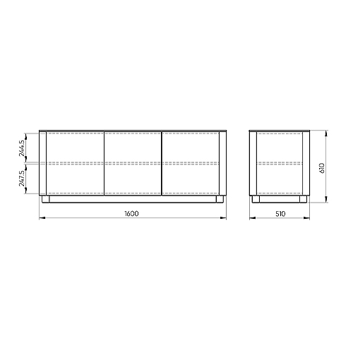 Тумба серо-бежевая с 3-мя дверцами Tammi  во Владивостоке