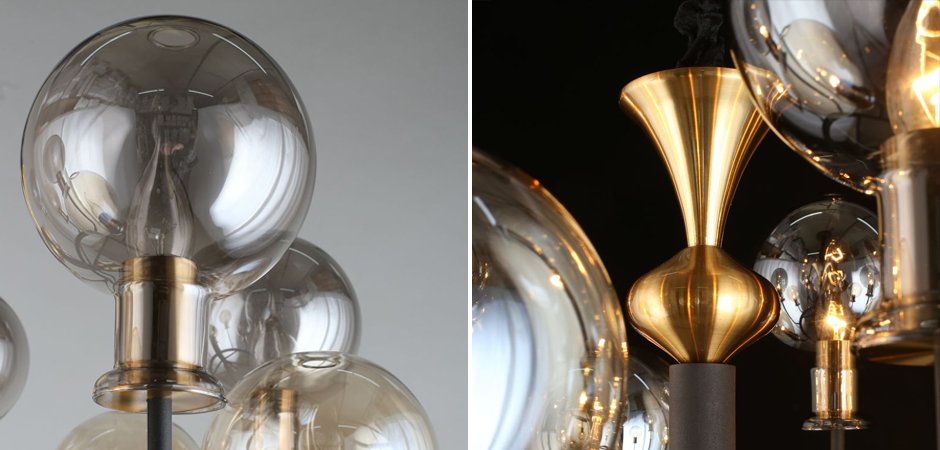 Люстра c дымчатым стеклом Champagne Glass Люстра c дымчатым стеклом Champagne Glass - Loft-Concept во Владивостоке