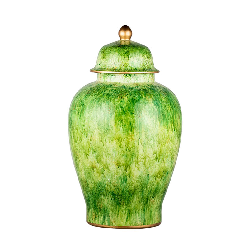 Ваза Vase Gold Edging 60 Зеленый Золотой Ваза Vase Gold Edging 60 Зеленый Золотой во Владивостоке | Loft Concept