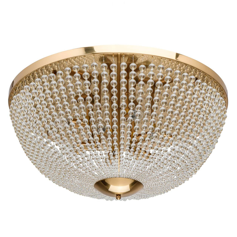 Потолочный светильник Virginia Clear Beads ceiling Gold L Золотой Прозрачное Стекло Потолочный светильник Virginia Clear Beads ceiling Gold L Золотой Прозрачное Стекло во Владивостоке | Loft Concept