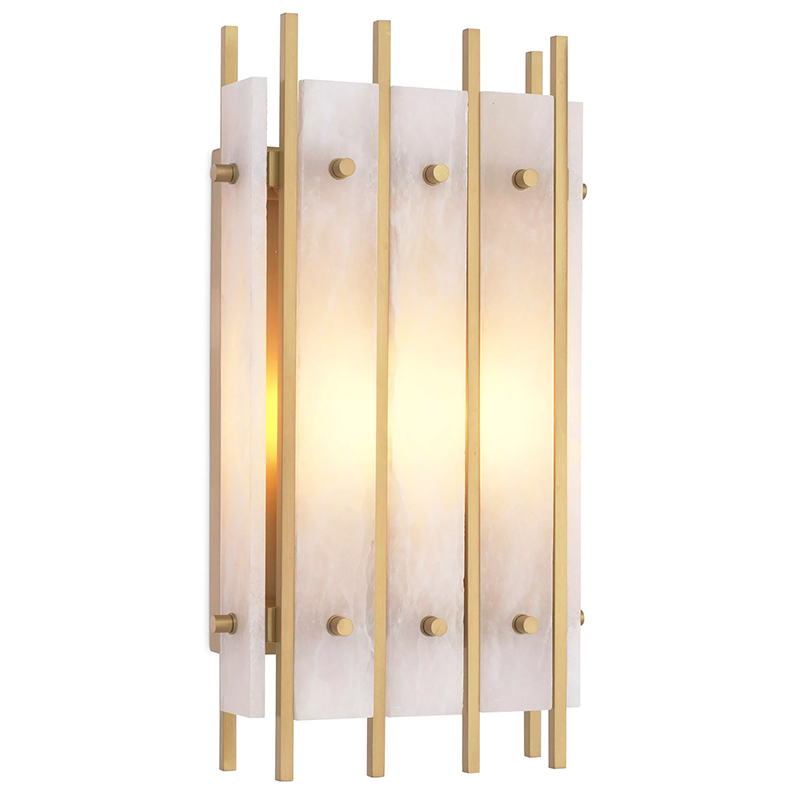 Бра Eichholtz Wall Lamp Sparks S Alabaster Латунь Бежевый Белый Мрамор Bianco Бра Eichholtz Wall Lamp Sparks S Alabaster Латунь Бежевый Белый Мрамор Bianco во Владивостоке | Loft Concept