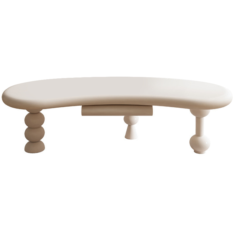 Кофейный стол с ящиком Martina Unique Shape Coffee Table Бежевый во Владивостоке | Loft Concept 