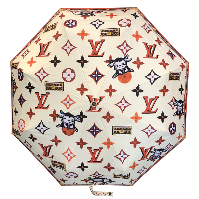 Зонт раскладной LOUIS VUITTON дизайн 005 Бежевый цвет Бежевый Оранжевый во Владивостоке | Loft Concept 
