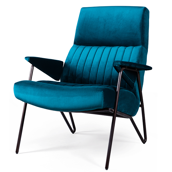 Кресло Solonar blue Синий Черный Кресло Solonar blue Синий Черный во Владивостоке | Loft Concept