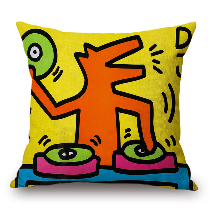 Подушка Keith Haring 3 Мульти Подушка Keith Haring 3 Мульти во Владивостоке | Loft Concept