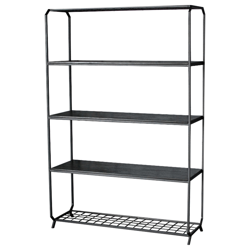 Стеллаж Jaeden Industrial Metal Rust Rack Черный Стеллаж Jaeden Industrial Metal Rust Rack Черный во Владивостоке | Loft Concept