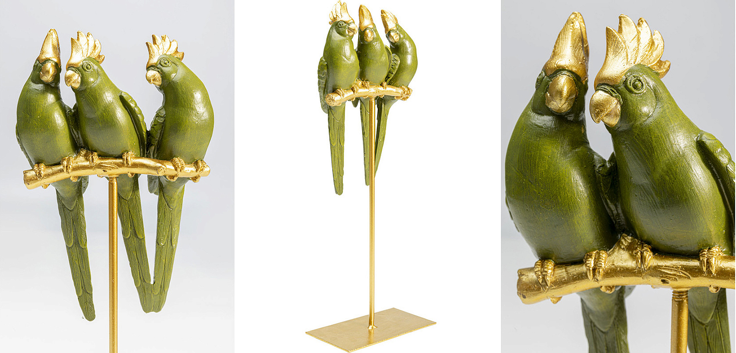 Статуэтка Three Green Parrots Статуэтка Three Green Parrots - Loft-Concept во Владивостоке