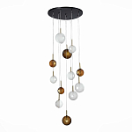 Люстра светодиодная с сферическими стеклянными плафонами Splatter варинант исполнения - 6 | Loft Concept во Владивостоке