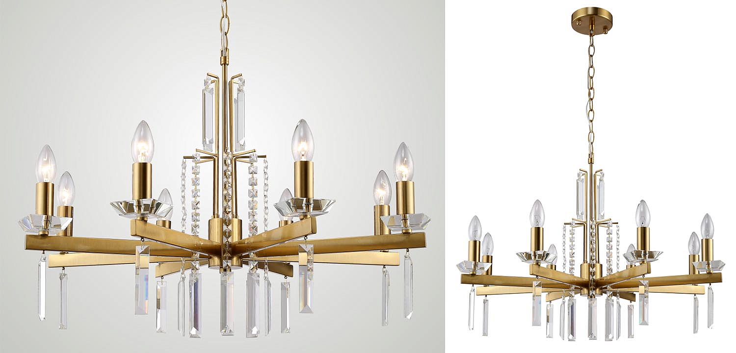 Люстра Vivien Crystal Brass Chandelier 8 Люстра Vivien Crystal Brass Chandelier 8 - Loft-Concept во Владивостоке