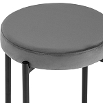 Табурет с мягким круглым сиденьем RIO Grey варинант исполнения - 4 | Loft Concept во Владивостоке