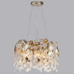 Люстра с декоративными подвесками из прозрачного стекла в форме монеток FAIRYTREE Light варинант исполнения - 4 | Loft Concept во Владивостоке