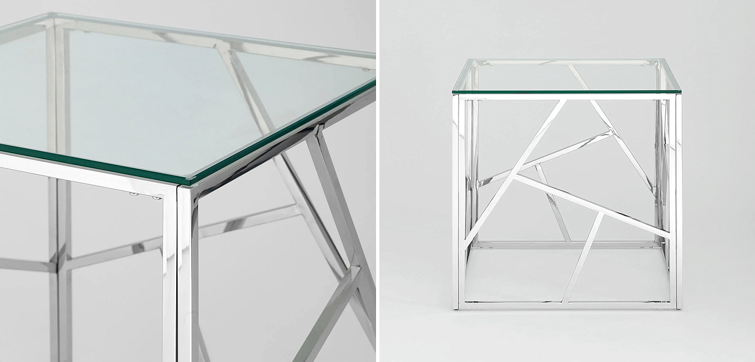 Стол приставной Geometry Serene Phoenix Silver Стол приставной Geometry Serene Phoenix Silver - Loft-Concept во Владивостоке