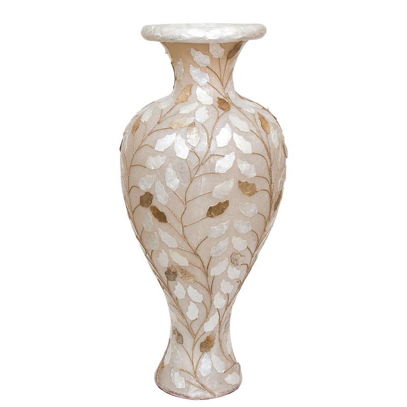 Торшер из перламутра в виде вазы Indonesian Vase Перламутровый во Владивостоке | Loft Concept 