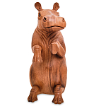 Статуэтка деревянная в виде бегемота Hippopotamus of the World варинант исполнения - 2 | Loft Concept во Владивостоке