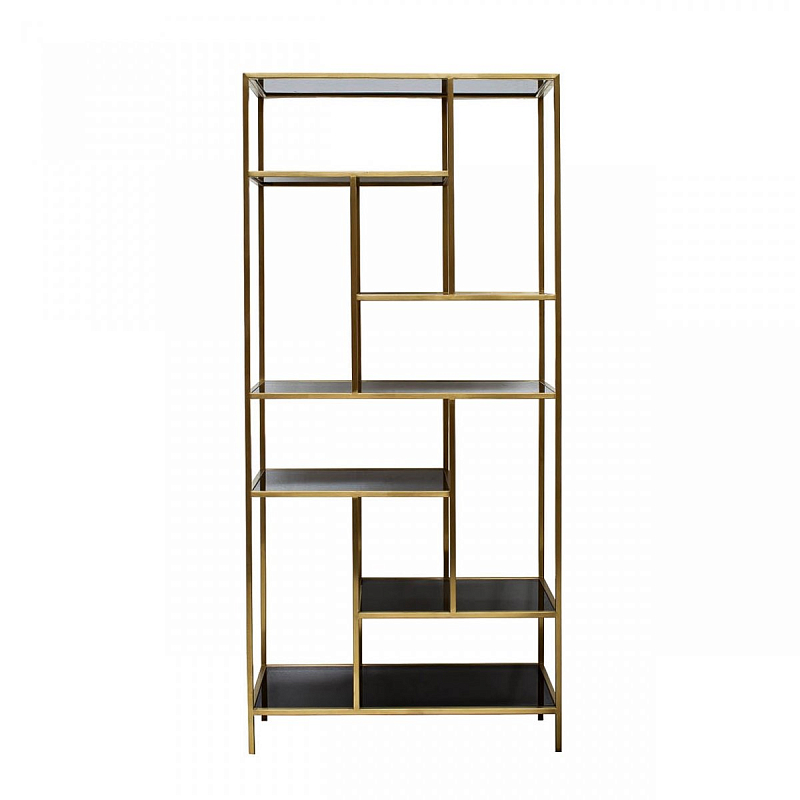 Стеллаж Black & Gold Puzzle Черный Золотой Стеллаж Black & Gold Puzzle Черный Золотой во Владивостоке | Loft Concept