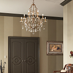 Люстра многоярусная с 12-ю лампами и стеклянными подвесками в классическом стиле Feiss варинант исполнения - 3 | Loft Concept во Владивостоке