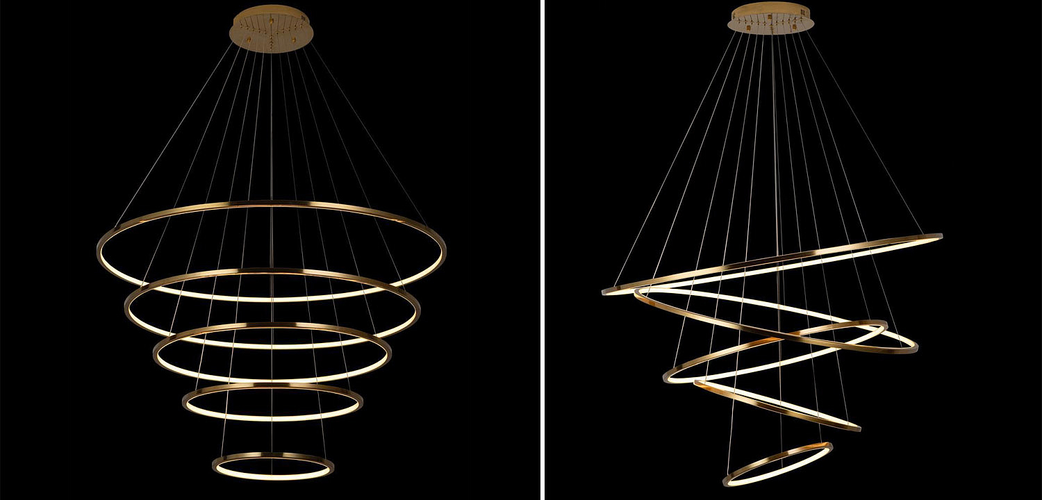 Люстра Ring Horizontal Quintet gold Люстра Ring Horizontal Quintet gold - Loft-Concept во Владивостоке