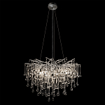 Люстра подвесная с прозрачными стеклянными подвесками в форме капель Диаметр 60 см Droplet Chandelier варинант исполнения - 11 | Loft Concept во Владивостоке