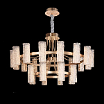 Люстра двухъярусная круглая с текстурными цилиндрическими плафонами Glimpse варинант исполнения - 9 | Loft Concept во Владивостоке