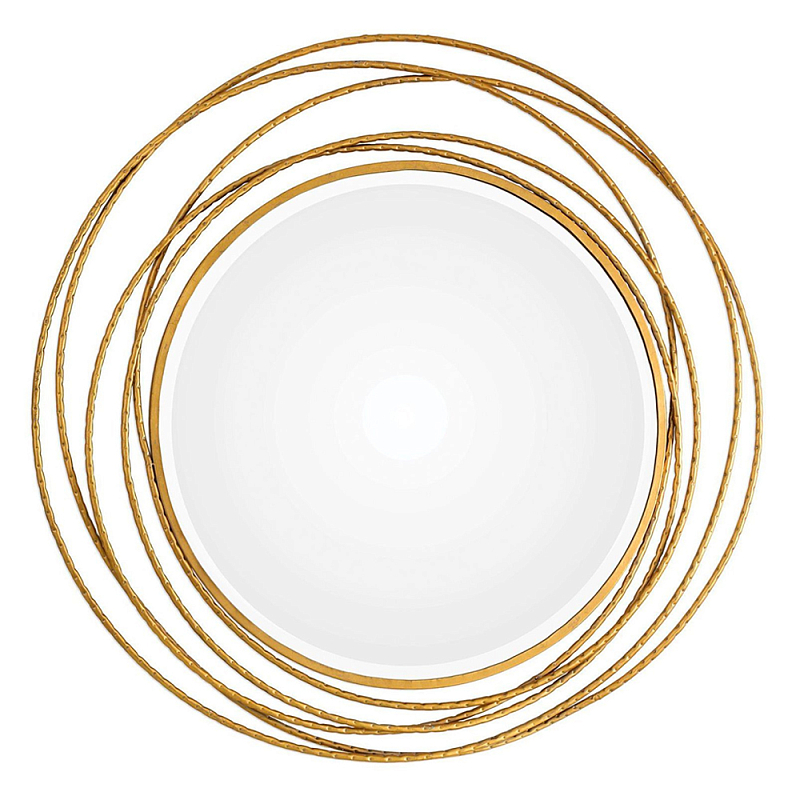 Золотое настенное круглое зеркало Golden Orbit Золотой Золотое настенное круглое зеркало Golden Orbit Золотой во Владивостоке | Loft Concept