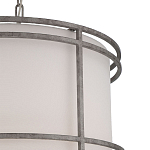 Подвесной светильник в виде барабана с тканевым абажуром и металлическим каркасом Warm Glow варинант исполнения - 1 | Loft Concept во Владивостоке