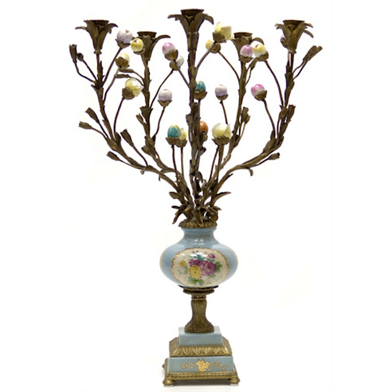 Подсвечник Multi-Colored Buds Бронза Голубой пастельный Мульти Подсвечник Multi-Colored Buds Бронза Голубой пастельный Мульти во Владивостоке | Loft Concept