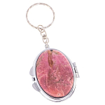 Зеркало брелок складное двухстороннее из натурального камня Родонит Stone Mirrors варинант исполнения - 1 | Loft Concept во Владивостоке