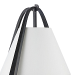 Торшер с черным каркасом и белым тканевым абажуром в форме конуса Stylish Solution варинант исполнения - 2 | Loft Concept во Владивостоке