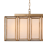 Люстра прямоугольная с каркасом золотого цвета Soft Glow Lamps варинант исполнения - 3 | Loft Concept во Владивостоке